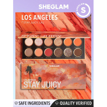 SHEGLAM Restez Juteux, La Palette De Fards À Paupières En Métal Chatoyant Et Mat La Palette 12-clolor Orange Rouge , Métallisé Avec Une Couleur Hautement Pigmentée Et De Longue Durée Qui Ne Se Froisse Pas, Durable Et Longue Tenue Pour Le Maquillage Des Yeux - 3164854