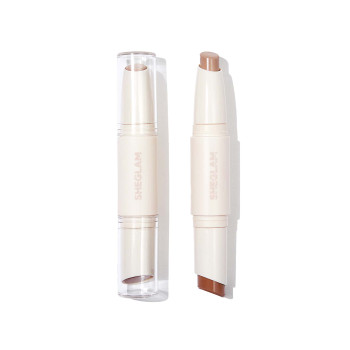 SHEGLAM Stick Sculpt And Color - Mocha &amp- Champagne 2 En 1 Contour À Double Tête Très Pigmenté Non-fading Highlighter Double Usage Pour Le Contouring Brightening Pro - 803821