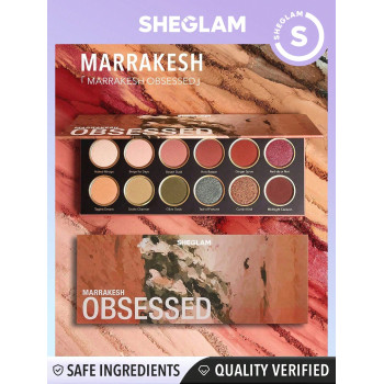 SHEGLAM Marrakesh Obsessed Palette 12-couleur Lumineuse Métallique Matte Palette D'ombres À Paupières En Tons Neutres, Couleurs Pailletées Hautement Pigmentées, Longue Tenue, Sans Bavures, Ombrages À Paupières Faciles À Mélanger Pour Le Maquillage Des Yeux - 3053320