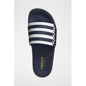 Claquettes en cuir Adilette - Bleu marine - 02 - 31108445