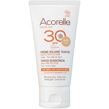 Crème solaire teintée SPF 30 bio - Visage - Doré - 50 ml - 03 - 26768436