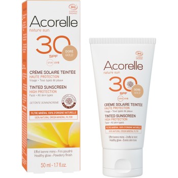 Crème solaire teintée SPF 30 bio - Visage - Doré - 50 ml - 03 - 26768436