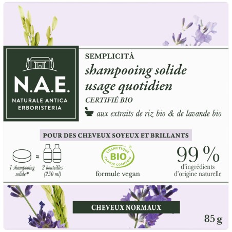 Shampoing solide quotidien bio - Riz & lavande - 85 g - 03 - 26763202