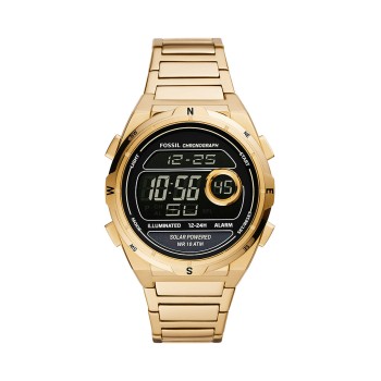 Montre digitale en acier Everett Solar Digital - Boussole - Doré - 02 - 31677861