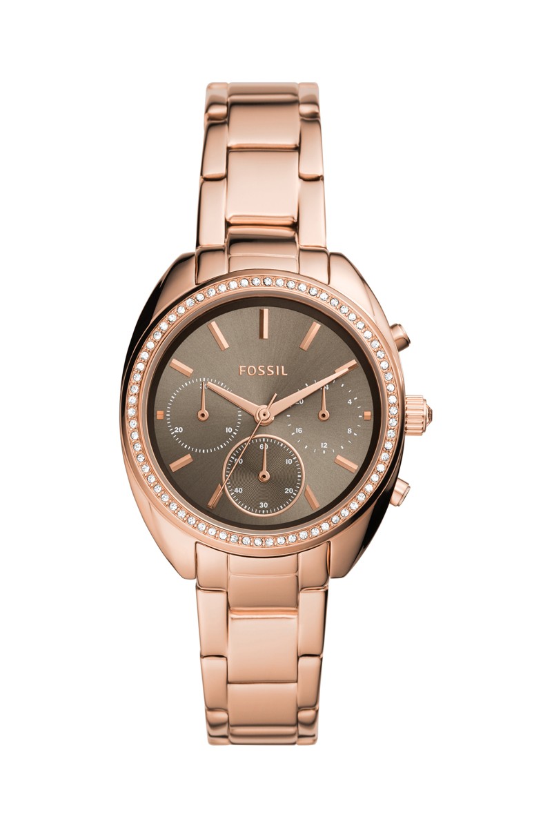 Montre à quartz en acier Vale - Chronographe - Doré rose - 02 - 31698814