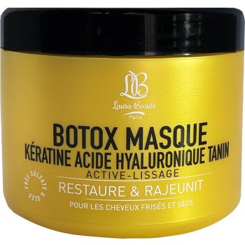 Masque botox - Kératine, tanin & acide hyaluronique - Cheveux frisés & secs - 500 ml - 03 - 26768536