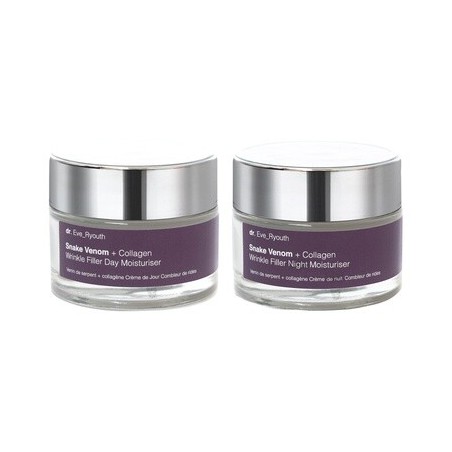 Duo de crèmes anti-rides - Venin de serpent & collagène - Jour & nuit - 2 x 50 ml - 03 - 27878912