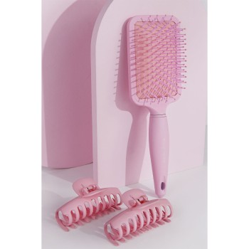 Kit brosse & pinces - Rose - 3 produits - 03 - 26761799