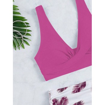 SHEIN Swim Bikini à imprimé tropical à cordon - 14038533