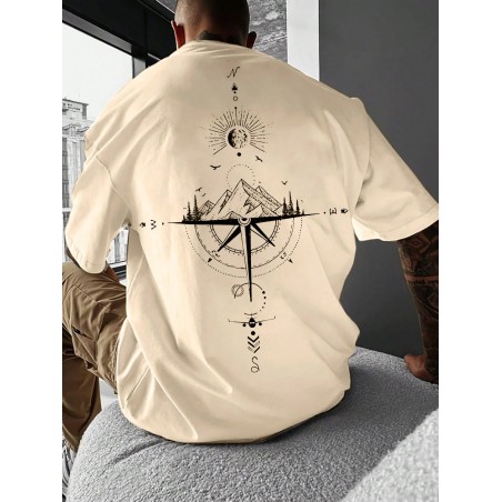 Manfinity LEGND T-shirt À Col Rond Imprimé Montagne Pour Homme - 27966542