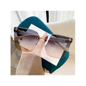 1 pièce Lunettes de mode pour femmes légères et luxueuses de haute qualité, sans monture avec teinte dégradée multicolore sur les bords - 35910685