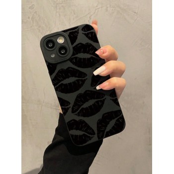 Coque de téléphone à motif de lèvres compatible avec iPhone 15/15Pro/15Plus/15Promax - 21053045