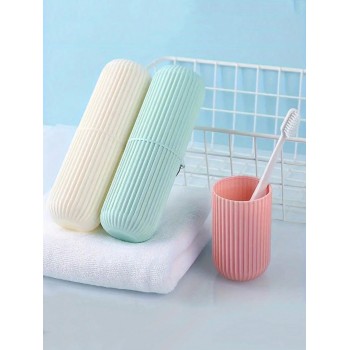 1pc Porte-brosse à dents portable pour les activités en plein air, avec dentifrice, tasse et tasse de rangement pour nettoyer la brosse à dents et la tasse pendant le camping. - 29225829