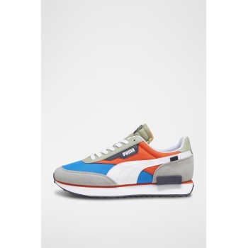 Sneakers Future Rider Playon - Bleu cobalt et orange - 02 - 31109416