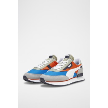 Sneakers Future Rider Playon - Bleu cobalt et orange - 02 - 31109416