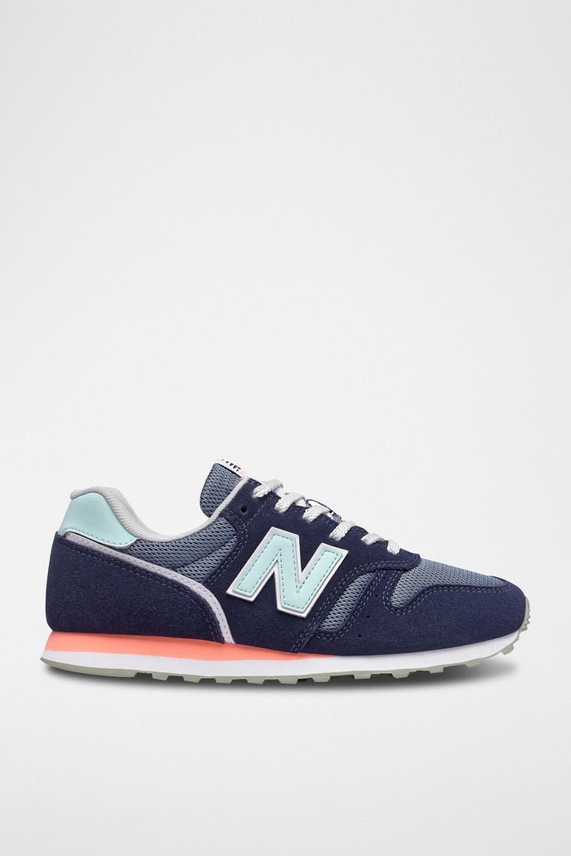 Sneakers en nubuck 373 - Bleu marine - 02 - 30516966