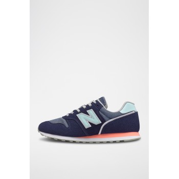 Sneakers en nubuck 373 - Bleu marine - 02 - 30516966