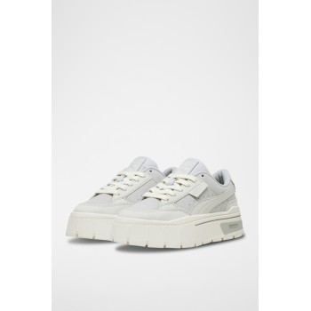 Sneakers plateformes en cuir Mayze Stack Selflove - Blanc et gris - 02 - 31109414