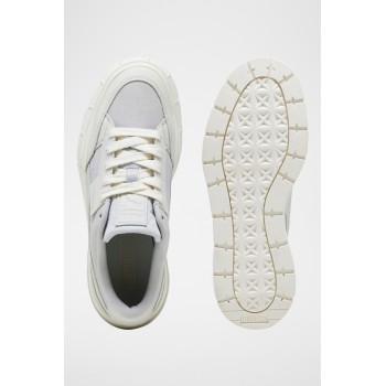 Sneakers plateformes en cuir Mayze Stack Selflove - Blanc et gris - 02 - 31109414