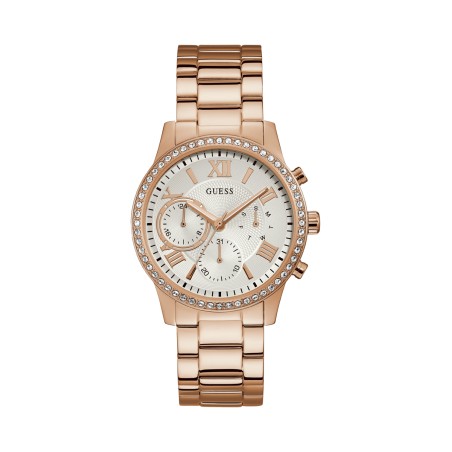 Montre à quartz en acier  - Chronographe - Doré rose et blanc - 02 - 30516856