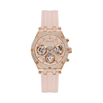 Montre à quartz en silicone - Rose clair et doré rose - 02 - 30516867