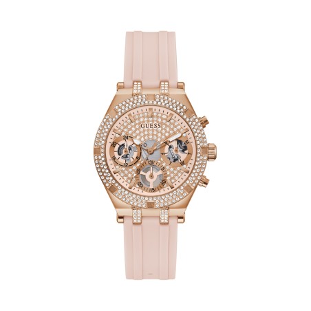 Montre à quartz en silicone - Rose clair et doré rose - 02 - 30516867