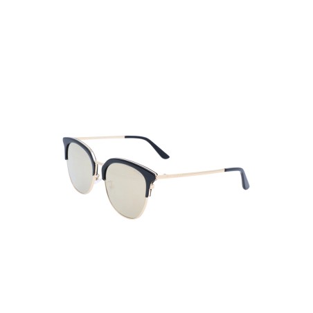 Lunettes de soleil femme - Verres effet miroir - Catégorie 3 - Argenté et noir - 02 - 31013629