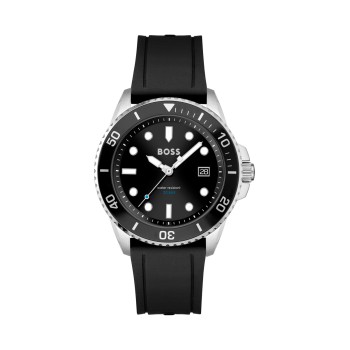 Montre à quartz en silicone - Noir - 02 - 30941778