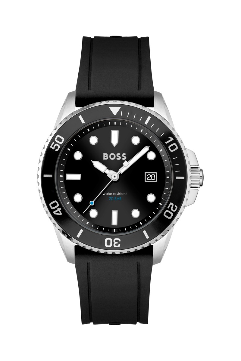 Montre à quartz en silicone - Noir - 02 - 30941778