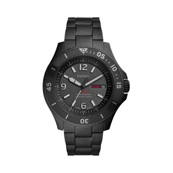 Montre à quartz en acier - Noir - 02 - 30097759