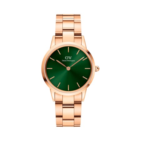 Montre à quartz en acier Iconic Link - 32 mm - Doré rose et vert - 02 - 31107772