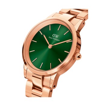 Montre à quartz en acier Iconic Link - 32 mm - Doré rose et vert - 02 - 31107772