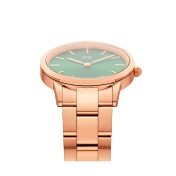 Montre à quartz en acier Iconic Link - 32 mm - Doré rose et vert - 02 - 31107772