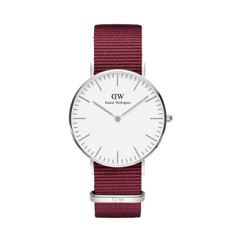 Montre à quartz en polyester Roselyn - 36 mm - Rouge et argenté - 02 - 31107774