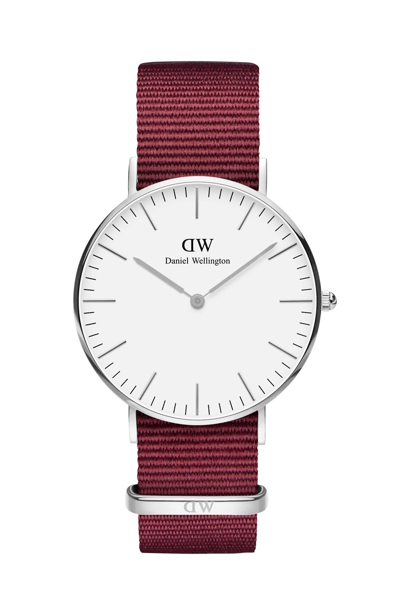 Montre à quartz en polyester Roselyn - 36 mm - Rouge et argenté - 02 - 31107774