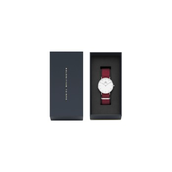 Montre à quartz en polyester Roselyn - 36 mm - Rouge et argenté - 02 - 31107774