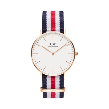 Montre à quartz en polyester Canterbury - 36 mm - Bleu et rouge - 02 - 31107838