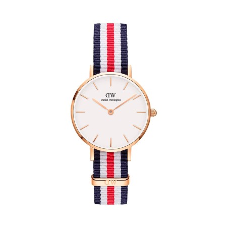 Montre en tissu nato Canterbury - 28 mm - Bleu marine et blanc - 02 - 31698794