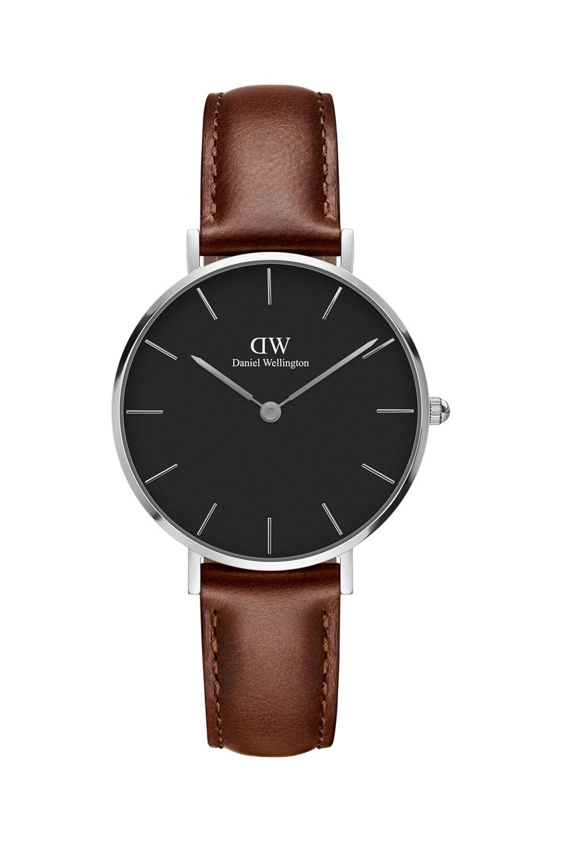 Montre en cuir St Mawes - 32 mm - Marron et argenté - 02 - 31698797