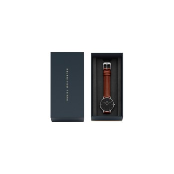 Montre en cuir St Mawes - 32 mm - Marron et argenté - 02 - 31698797