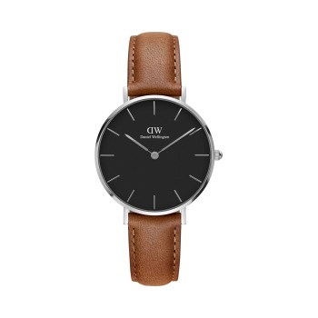 Montre en cuir Durham - 32 mm - Marron et argenté - 02 - 31698803