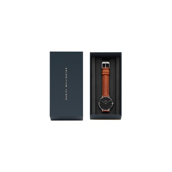 Montre en cuir Durham - 32 mm - Marron et argenté - 02 - 31698803