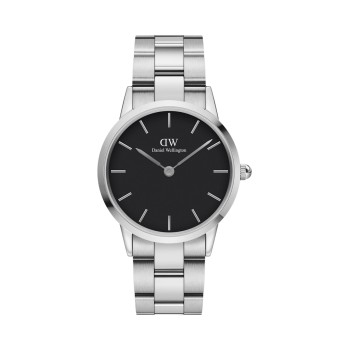 Montre en acier Iconic Link - 36 mm - Argenté et noir - 02 - 31698804