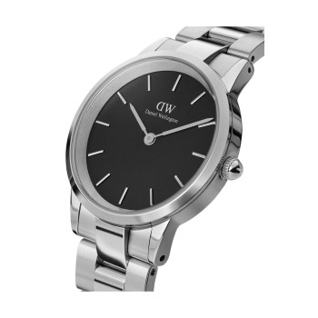 Montre en acier Iconic Link - 36 mm - Argenté et noir - 02 - 31698804