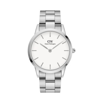 Montre en acier Iconic Link - 40 mm - Argenté et blanc - 02 - 31698805