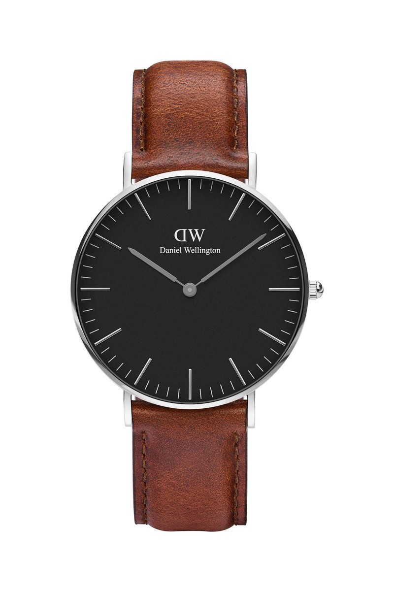 Montre en cuir St Mawes - 36 mm - Marron et argenté - 02 - 31906855