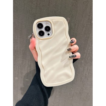 Étui de téléphone antichoc de motif de vague couleur unie deux en un pour iPhone, style haut de gamme, compatible avec Apple iPhone - 34973243