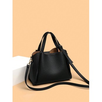 1 pièce Sac seau à main unicolore / Sac oblique minimaliste, convient pour un usage quotidien des femmes, à bandoulière, sac tendance décontracté pour femmes d'affaires, parfait pour le bureau, les affaires et le travail - 30878098