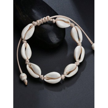 1 pièce Bracelet à chaîne à la mode à détail coquille réglable pour femme pour fête de plage - 14943246