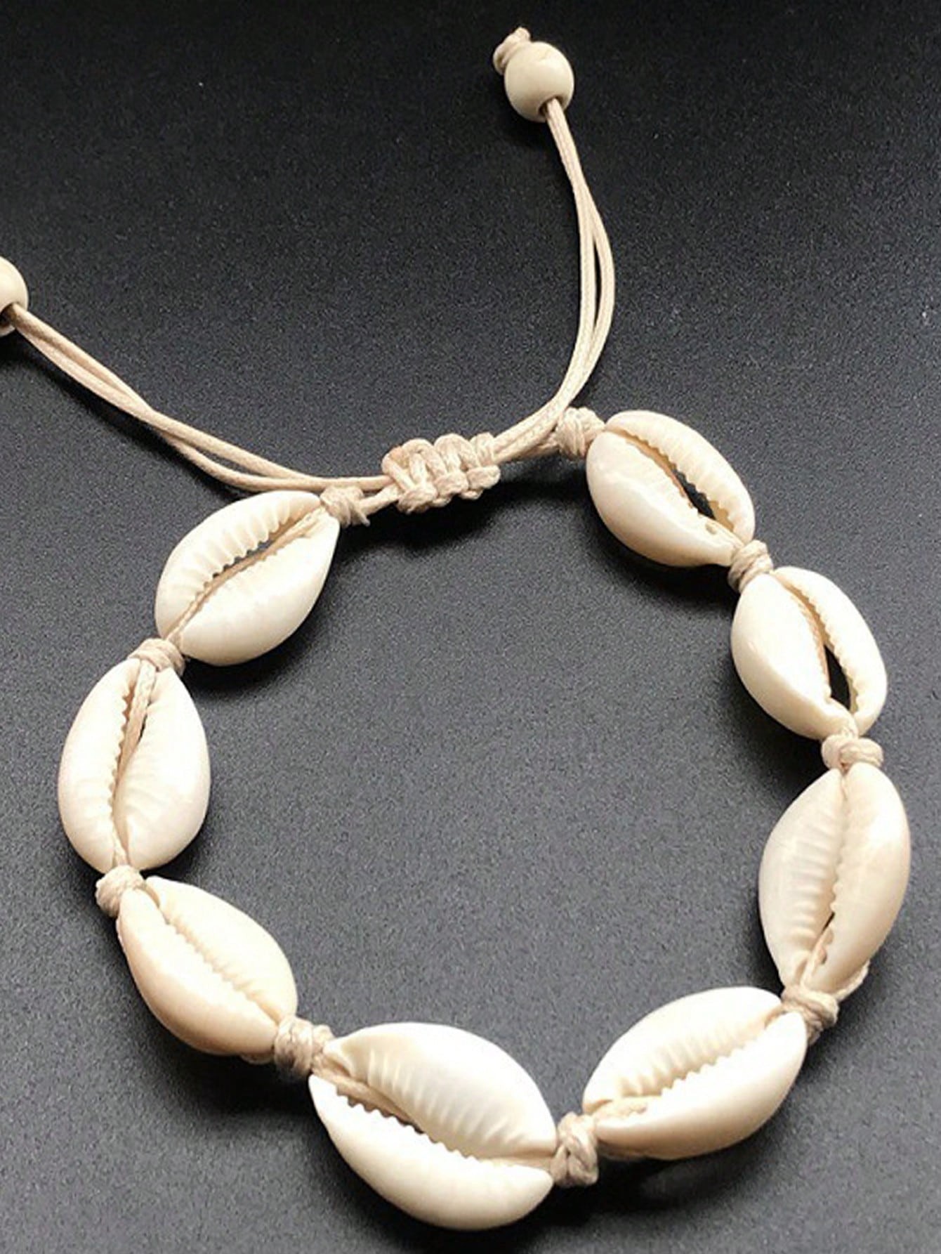 1 pièce Bracelet à chaîne à la mode à détail coquille réglable pour femme pour fête de plage - 14943246